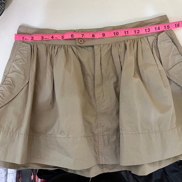 BDG UO Khaki Pleated Skater Mini Skirt Size Medium Y2K Vibes Festival Academia - Picture 8 of 10